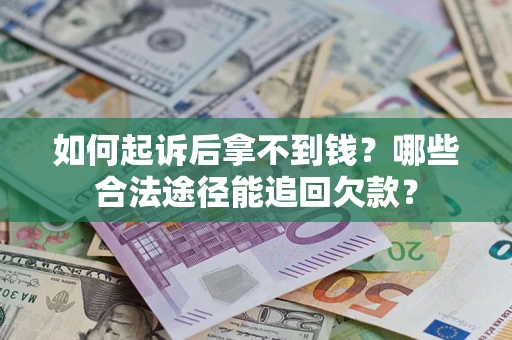 武汉如何起诉后拿不到钱？哪些合法途径能追回欠款？