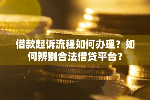 武汉借款起诉流程如何办理？如何辨别合法借贷平台？