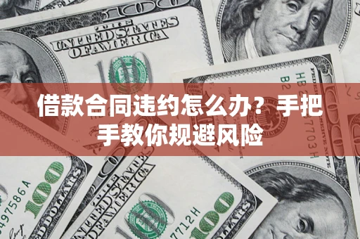 武汉借款合同违约怎么办？手把手教你规避风险