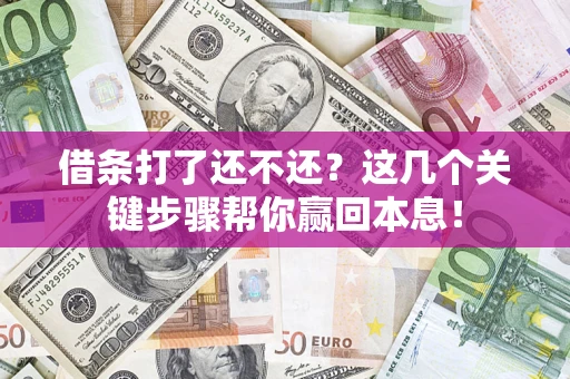 武汉借条打了还不还？这几个关键步骤帮你赢回本息！