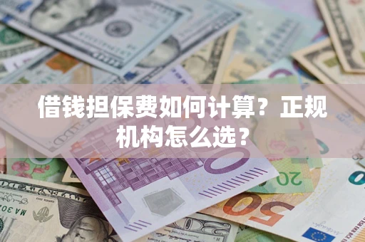 武汉借钱担保费如何计算？正规机构怎么选？