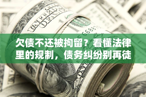 武汉欠债不还被拘留？看懂法律里的规制，债务纠纷别再徒劳奔波