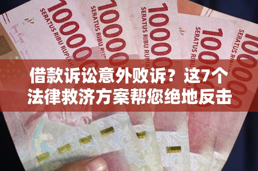 武汉借款诉讼意外败诉？这7个法律救济方案帮您绝地反击！