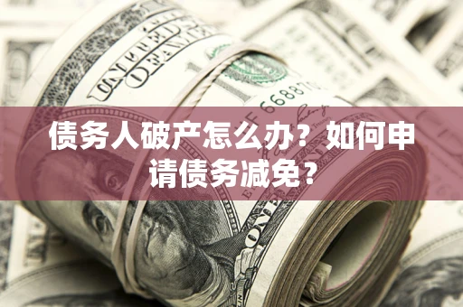 武汉债务人破产怎么办？如何申请债务减免？