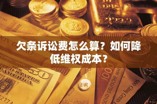 武汉欠条诉讼费怎么算？如何降低维权成本？