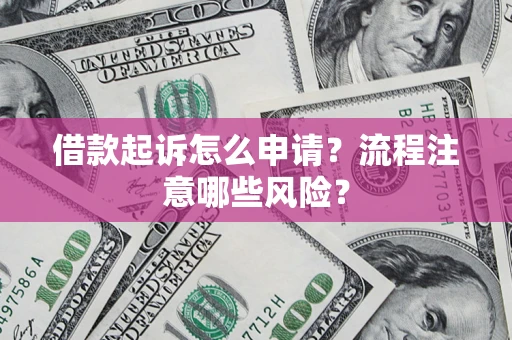 武汉借款起诉怎么申请？流程注意哪些风险？