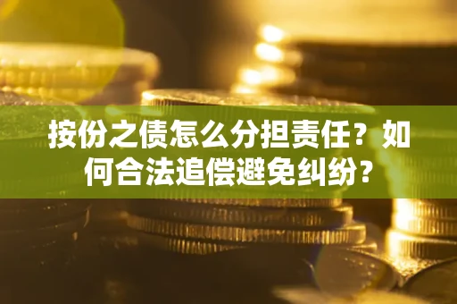 武汉按份之债怎么分担责任？如何合法追偿避免纠纷？